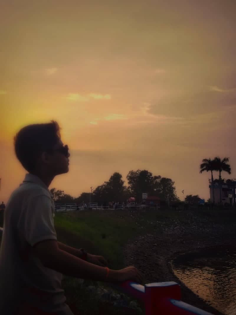 Gadarpur Lakeside Sunset - Image 1
