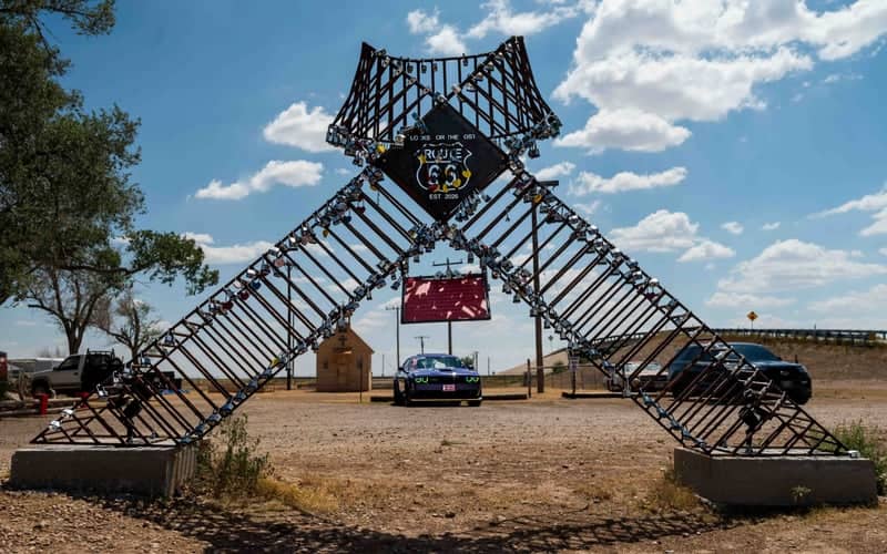 Route 66 Midpoint Lock Sculpture - Image 1