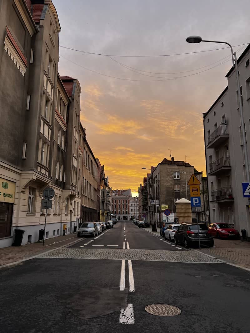 Dąbrowskiego Street Sunset - Image 1