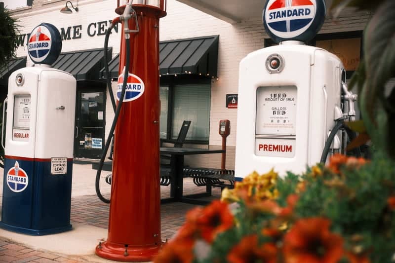 Vintage Gas Pumps at McDonough Welcome Center - Image 1